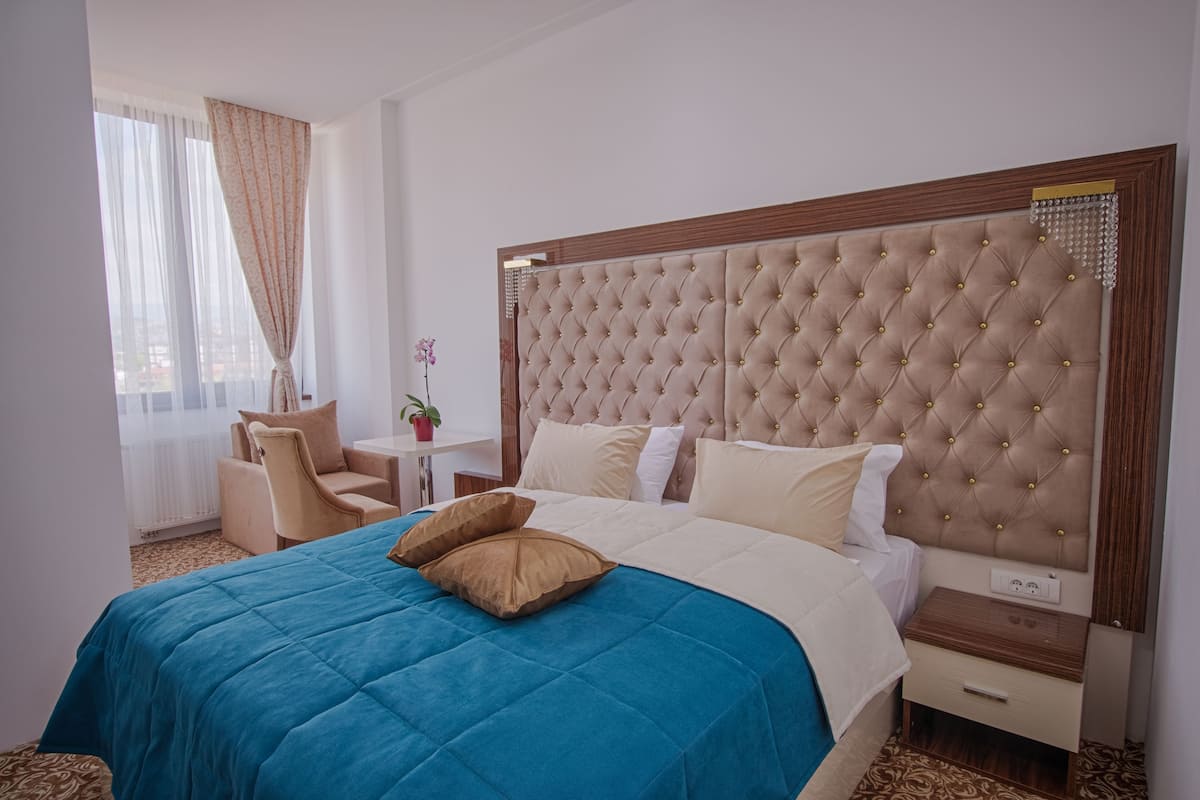 Chambre de base double pour 1 personne, accessible aux personnes à mobilité réduite | Minibar, coffre-fort, bureau, système d’insonorisation