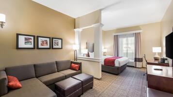 Suite, 1 King Bed with Sofa bed, Non Smoking | Premium bedding, down comforters, desk, iron/ironing board