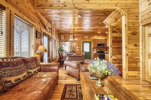 Smart TV, fireplace, video games, DVD player