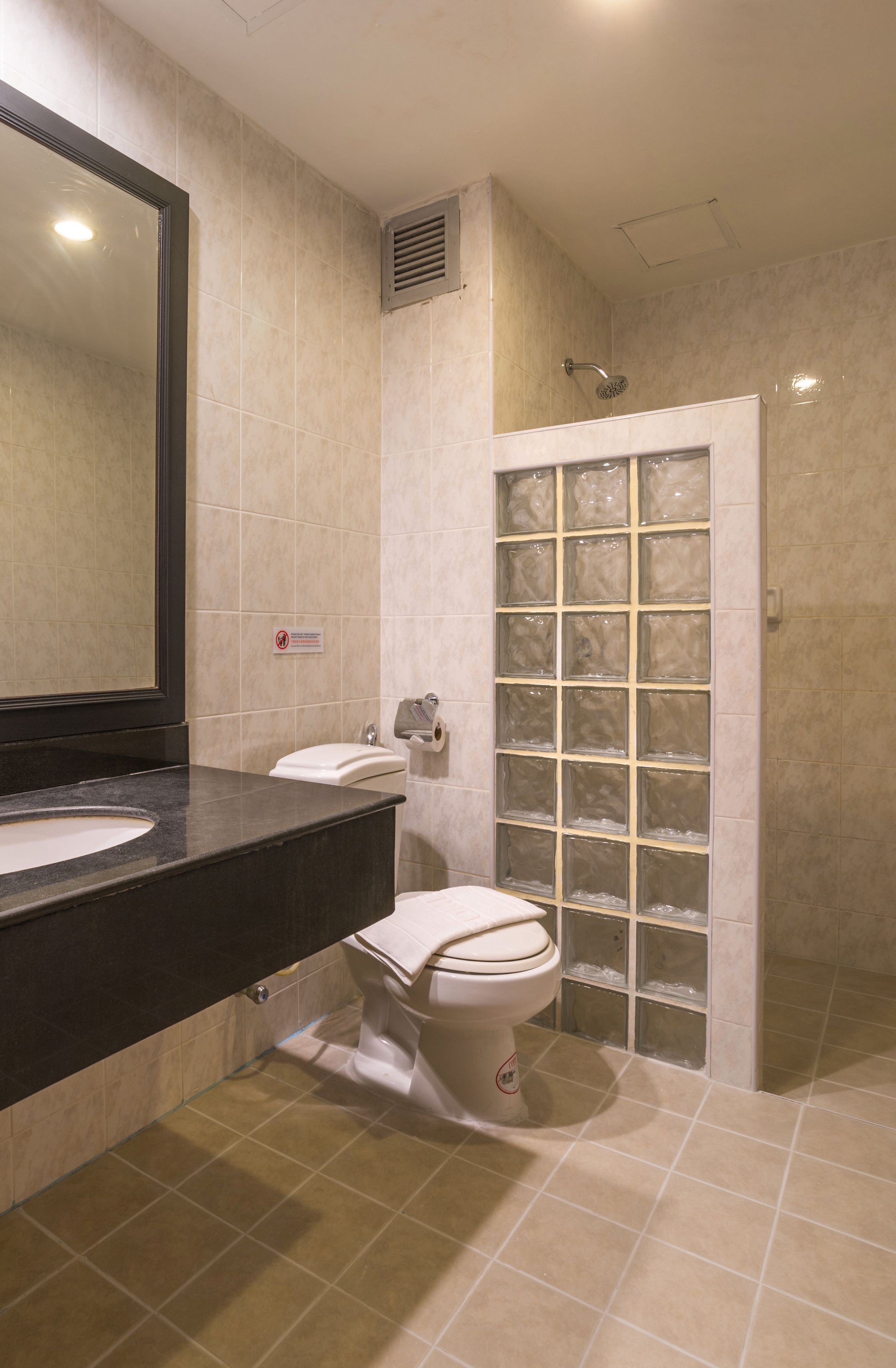 superior double room with garden view | bathroom | shower, free toiletries, towels