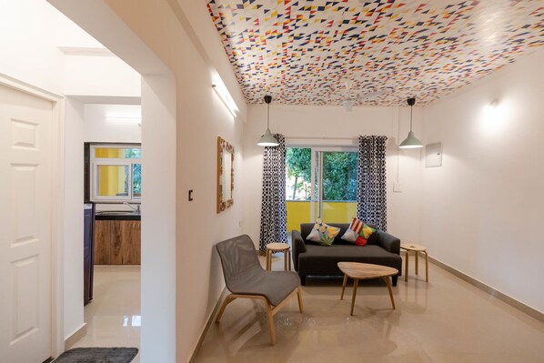 Double or Twin Room | Living room - OYO 19408 Home Elegant 2BHK Arpora (Parra)