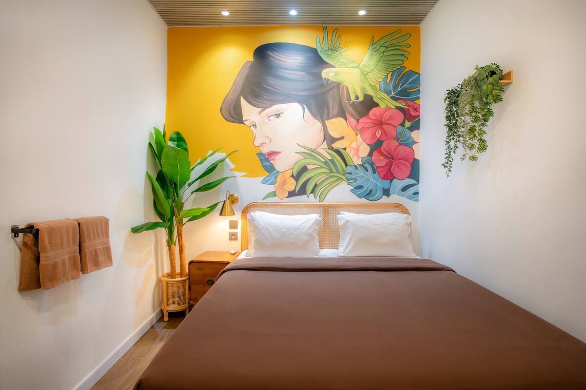 Kamar Double Basic, 1 Tempat Tidur Queen | Setrika/meja setrika, Wi-Fi gratis, dan seprai linen