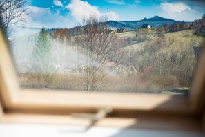 Vue depuis lâhĂ©bergement