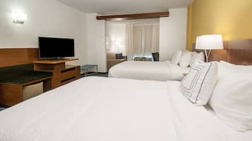 Desk, laptop workspace, iron/ironing board, rollaway beds