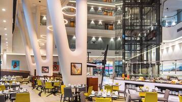 Breakfast, lunch and dinner served