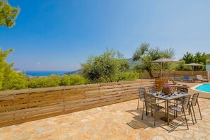 Superior Villa, 3 Bedrooms, Private Pool | Balcony view - Keri Sea (Zakynthos)