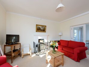 Cottage, Multiple Beds | Living area | 30-inch TV with digital channels, fireplace - Glenconner Garden Cottage (North Berwick)