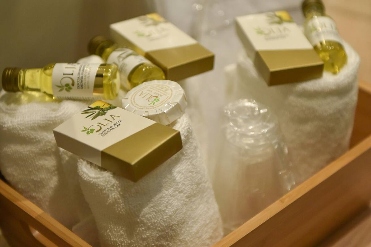 shower, rainfall showerhead, free toiletries, hair dryer