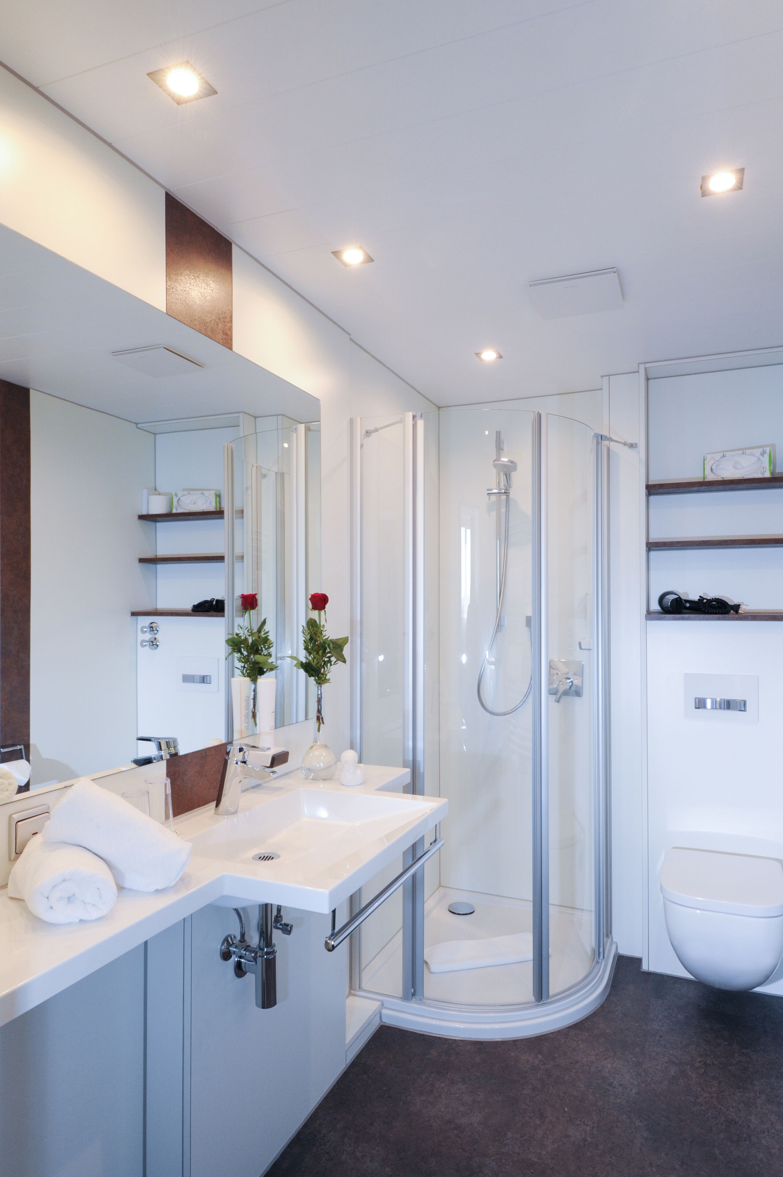 Junior-Studiosuite | Badezimmer | Dusche, Haartrockner, Handtücher