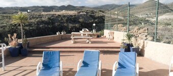 Two bed  two bath (both  with walkin shower) Apt. with  10X5 heated pool. 