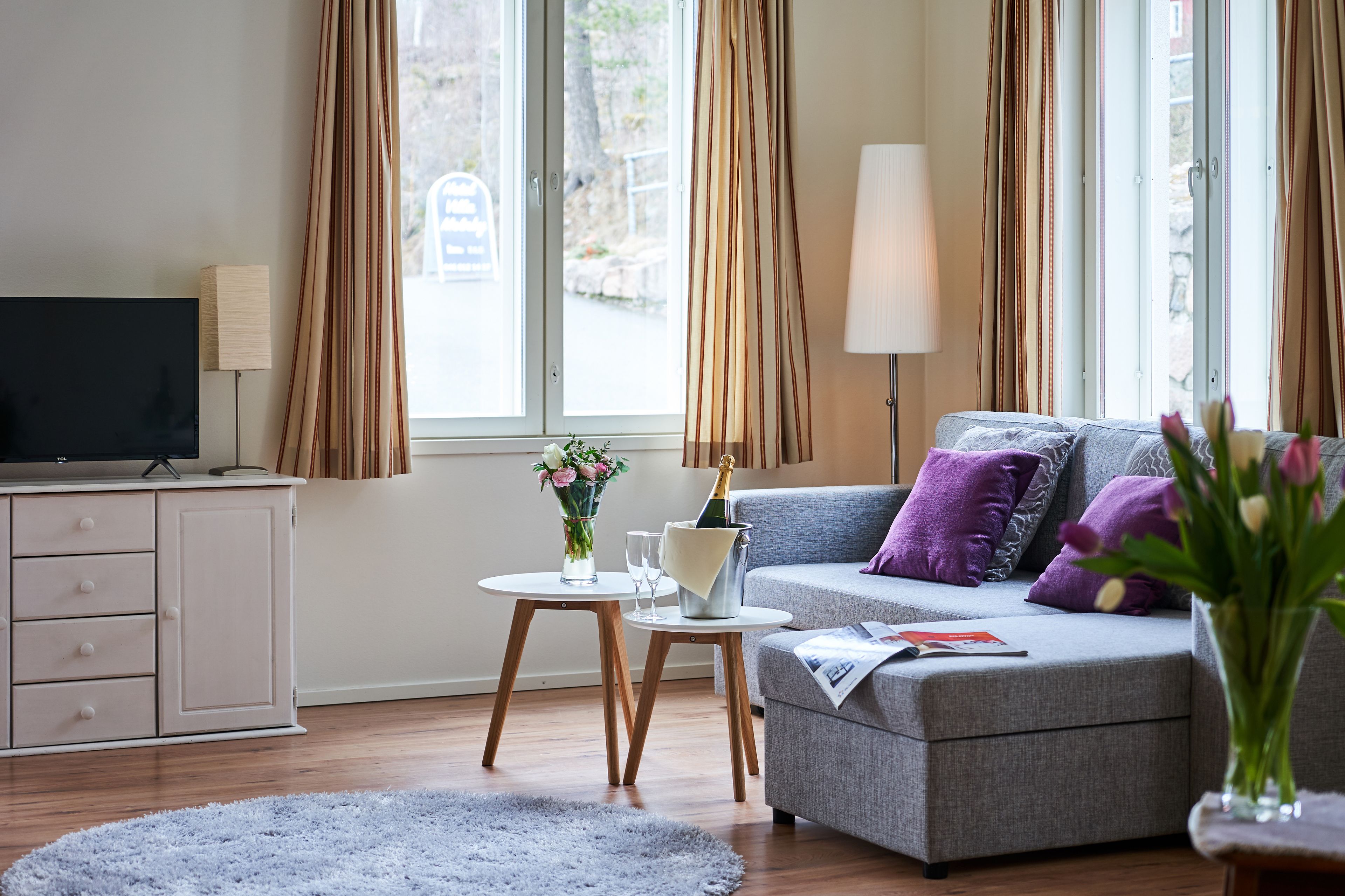 studio suite | living area | heated floors