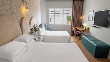 Premium Room, 2 Double Beds, Non Smoking | 1 bedroom, minibar, in-room safe, desk