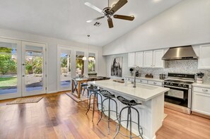 Microwave, oven, stovetop, dishwasher