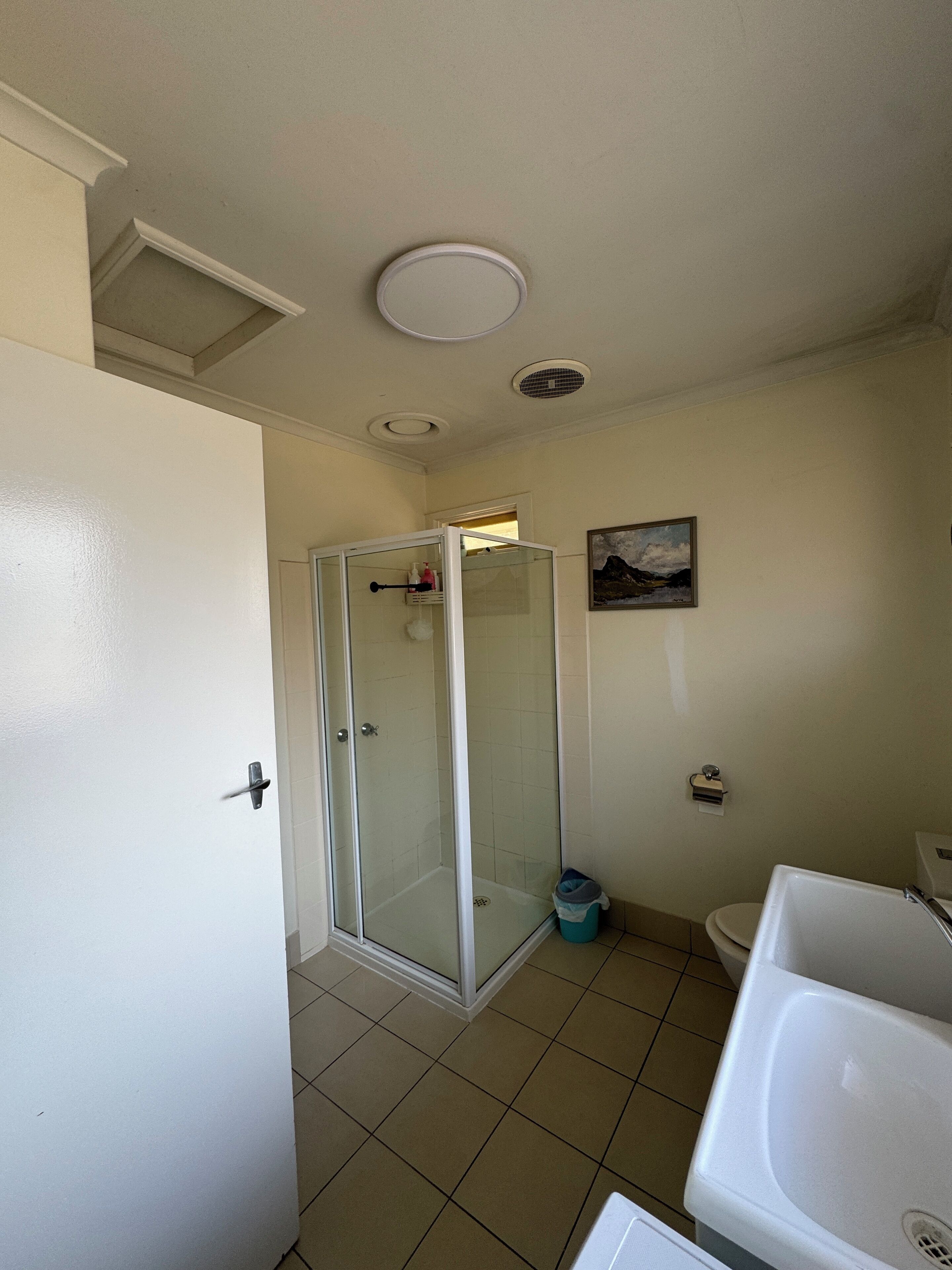 Hair dryer, towels
