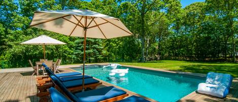 Piscine extérieure, piscine chauffée