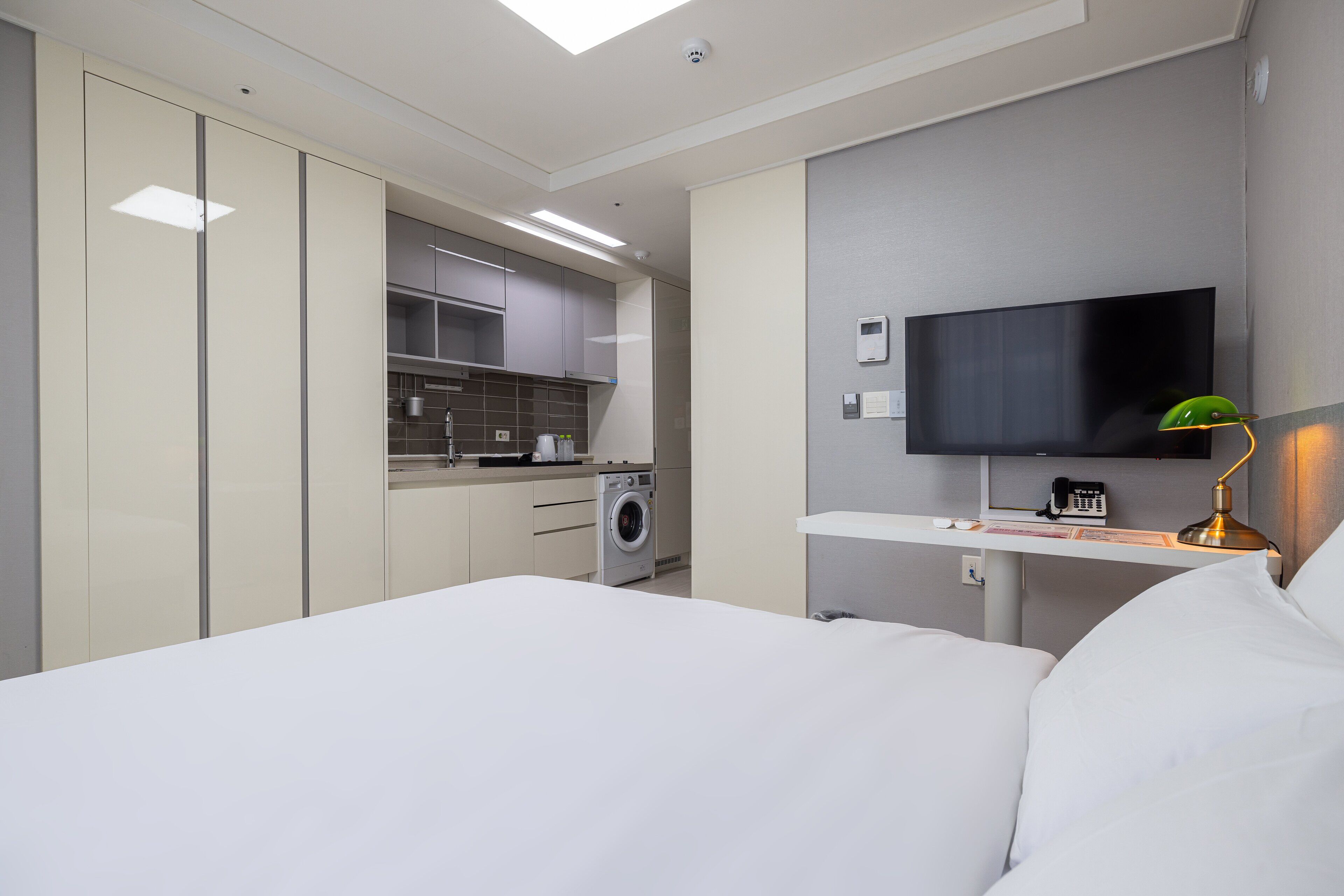 premium bedding, minibar, laptop workspace, blackout curtains