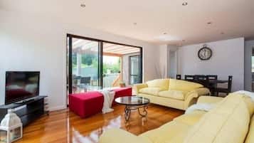 LED TV, DVD player, books