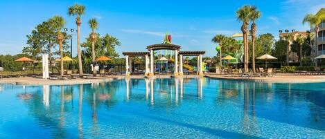 Outdoor pool, a heated pool