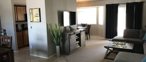 Smart TV, Netflix, DVD player, books