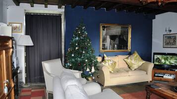 Älytelevisio, takka, videopelejä, DVD-soitin