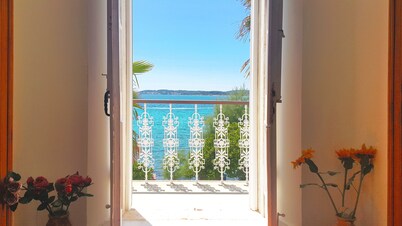 Seafront Villa Agnes, old captains house, beachfront villa with private pool