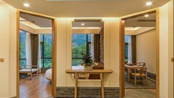 棲谷全山景地暖大床房 | 書桌、遮光窗簾/窗簾、摺床/加床 (收費)、免費 Wi-Fi