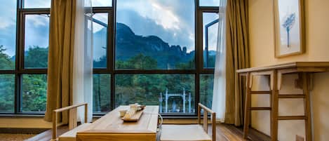 Desk, blackout curtains, rollaway beds, free WiFi