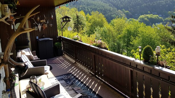 Property grounds - On the edge of the forest with a beautiful panoramic view of 2 valleys (Unterweißbach)