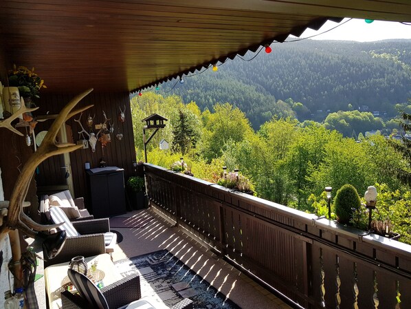 Property grounds - On the edge of the forest with a beautiful panoramic view of 2 valleys (Unterweißbach)