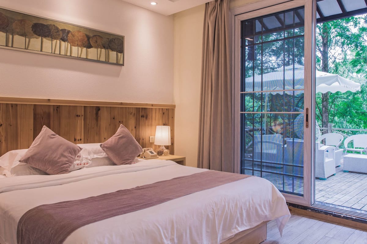 Blackout curtains, iron/ironing board, free WiFi, bed sheets