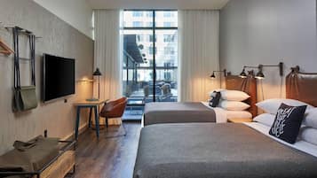 In-room safe, desk, laptop workspace, blackout curtains