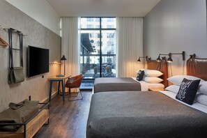 Suite, 1 Bedroom, Hearing Accessible (Roll-in Shower, High Floor) | In-room safe, desk, laptop workspace, blackout drapes - Moxy Atlanta Midtown (Atlanta)