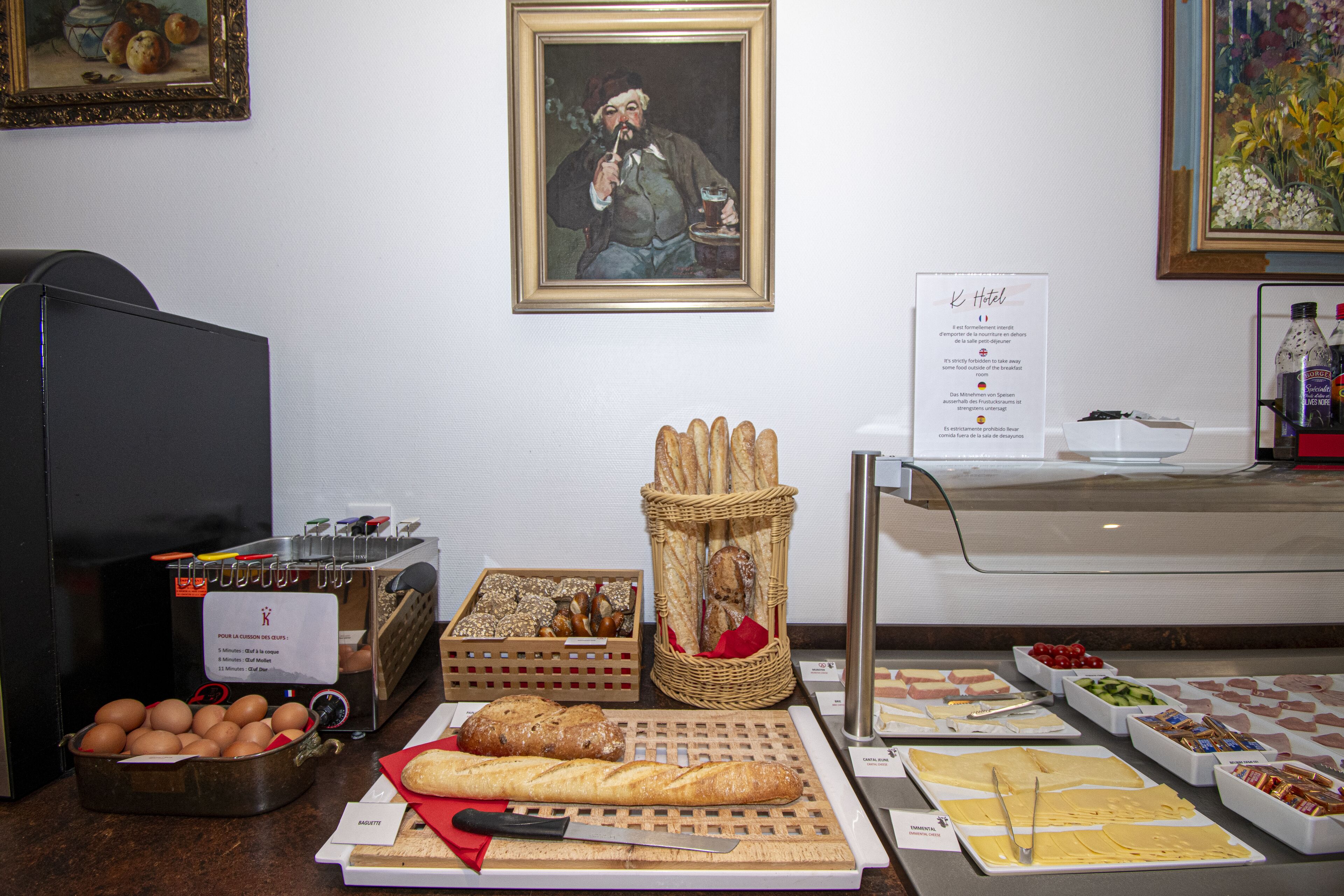 daily buffet breakfast (eur 12 per person)