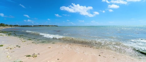 En la playa