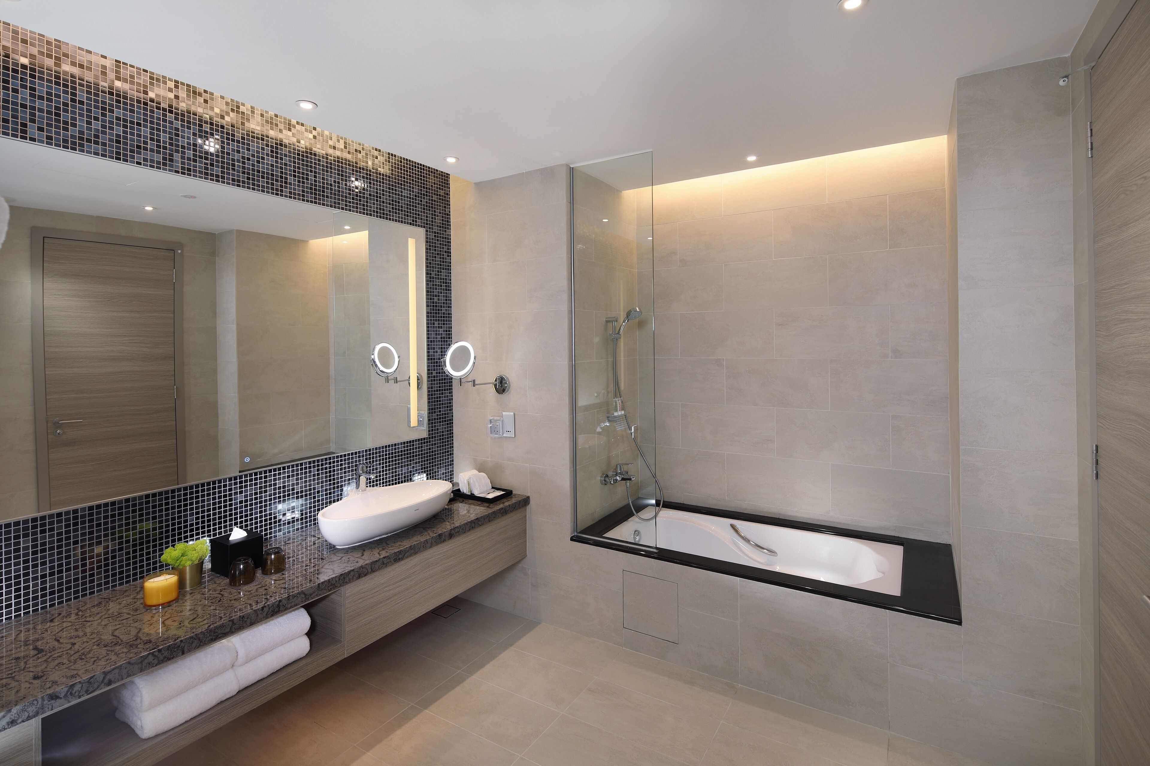 free toiletries, hair dryer, bathrobes, slippers