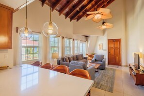 TV, DVD player, books