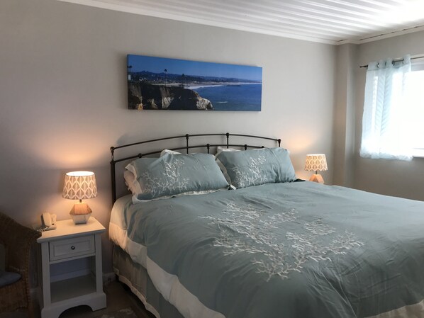 1 chambre, fer et planche à repasser