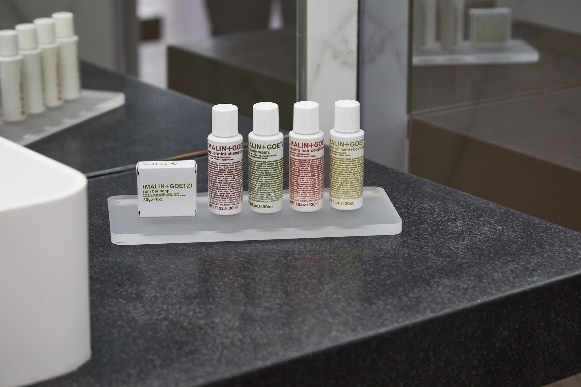 shower, rainfall showerhead, designer toiletries, hair dryer