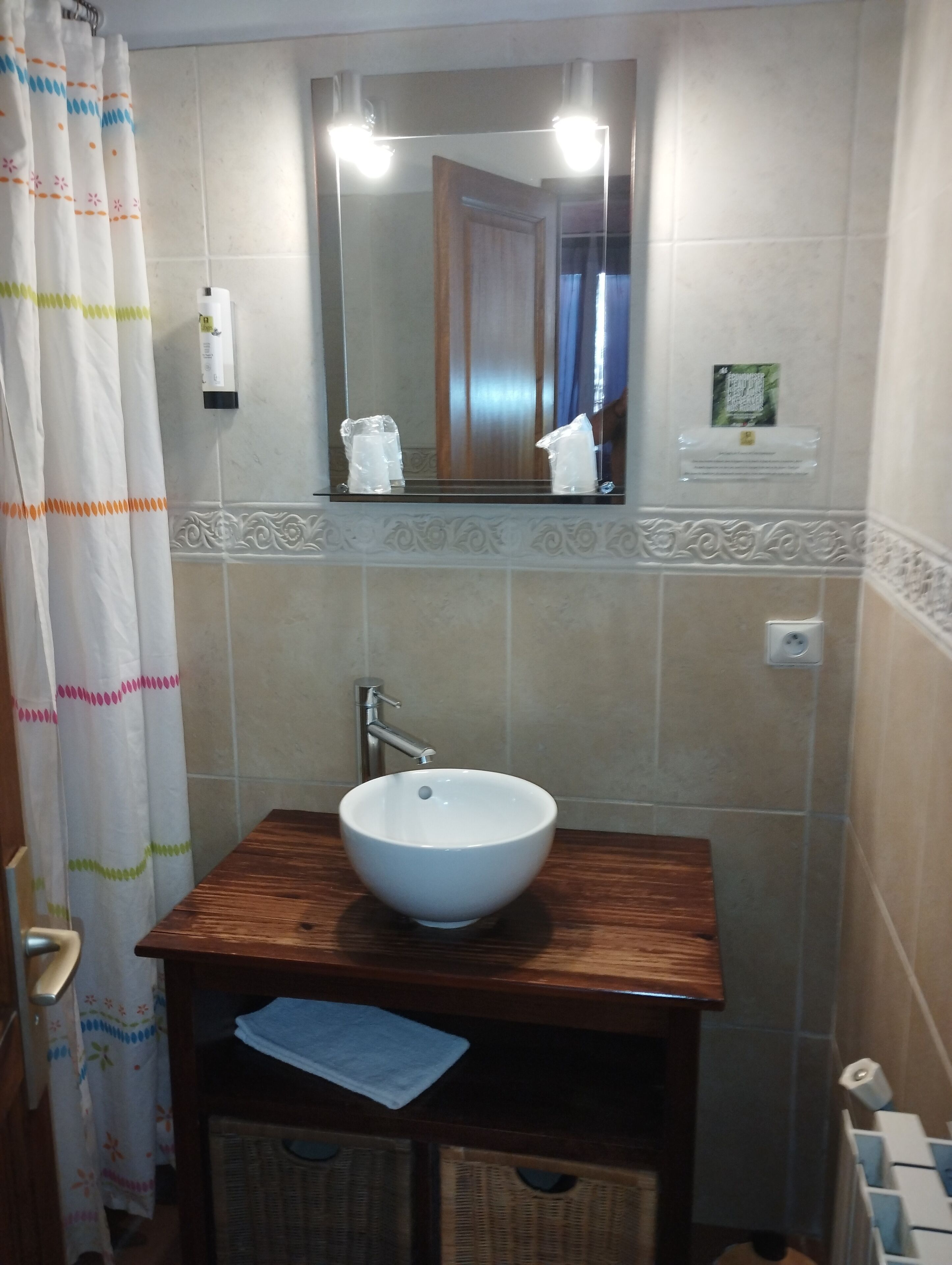 standard twin room | bathroom | deep-soaking bathtub, hair dryer, towels