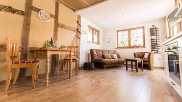 Apartment with Balcony | Living area | LED TV, heated floors