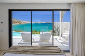 Grand Suite, Private Pool, Oceanfront | Premium bedding, Select Comfort beds, in-room safe - The Island Concept (Agios Nikolaos)