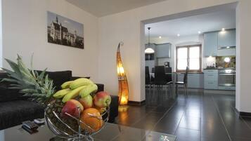 Apartment, 2 Bedrooms, Balcony, Mountain View | Living room | LED TV