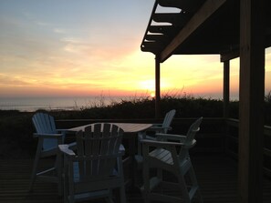 Go Ahead-- try to move off this deck! Oceanfront view breakfast to dinner.