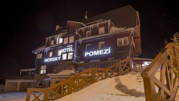 Front of property – evening/night