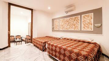 Family Room | Desk, laptop workspace, iron/ironing board