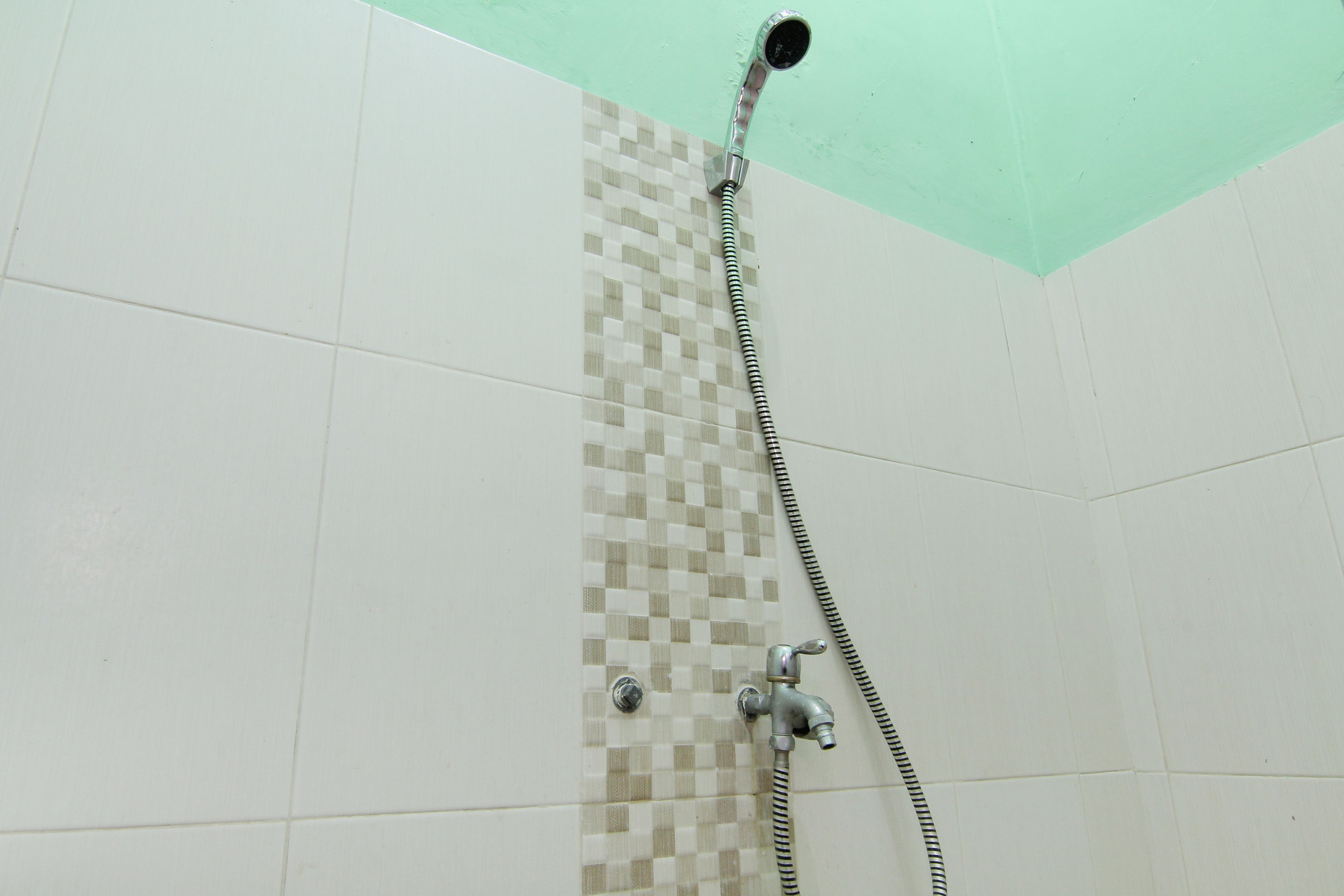 Shower, free toiletries, towels