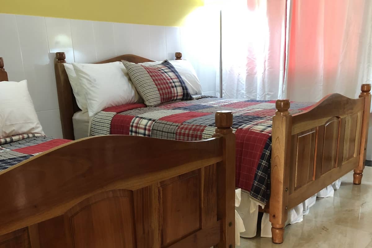 Hypo-allergenic bedding, down duvets, Select Comfort beds, in-room safe