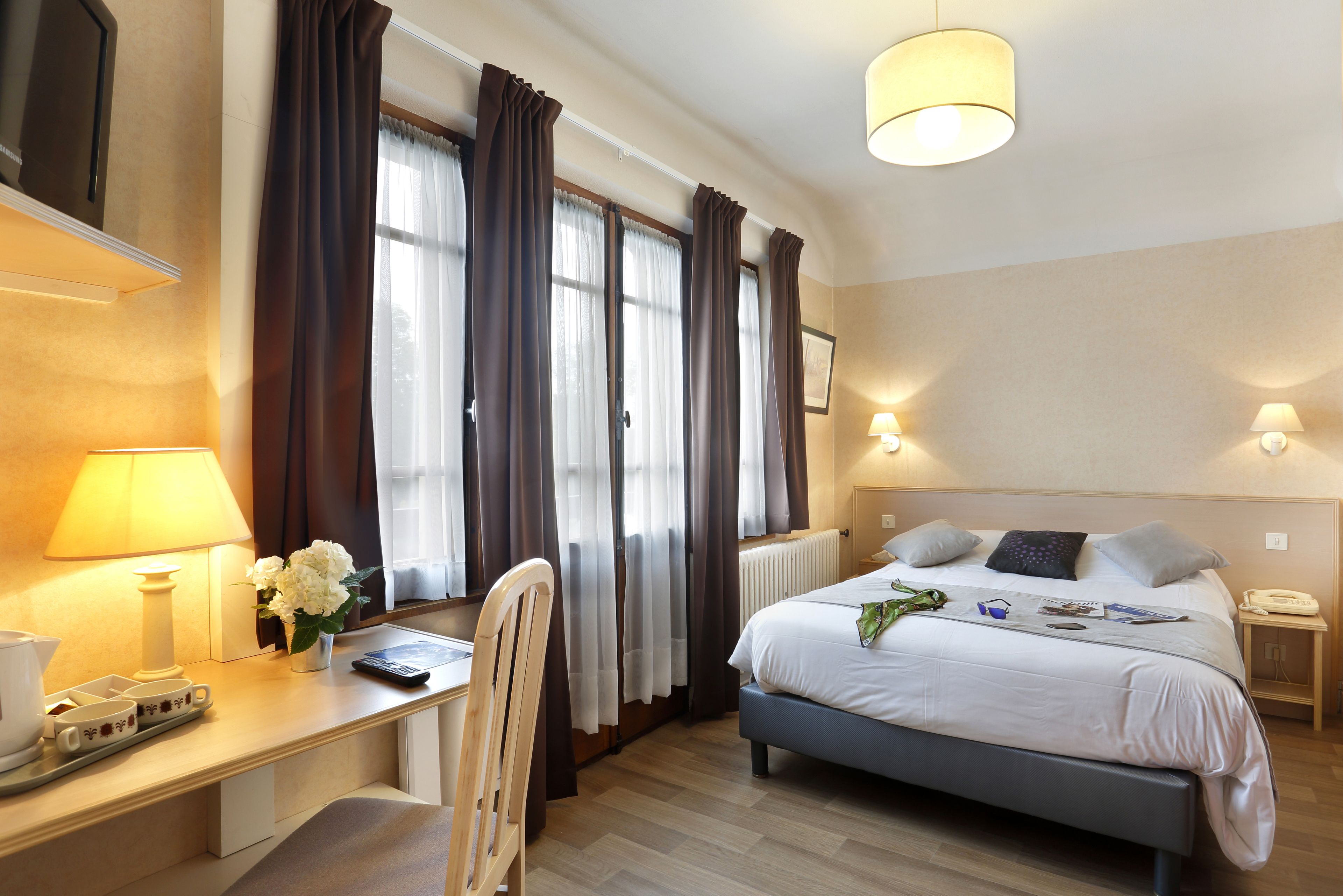 premium bedding, minibar, desk, blackout curtains