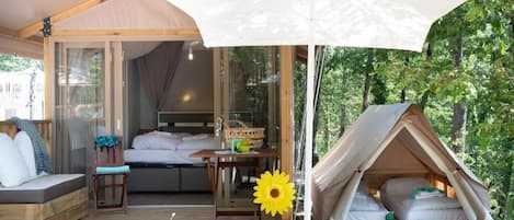 Tenda familiare, 2 camere da letto | Wi-Fi gratuito, lenzuola