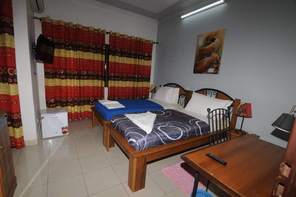 senior apartment, 2 queen beds, non smoking | minibar, in-room safe, individually decorated, individually furnished
